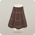 ブラウンチェックロングスカート