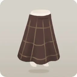 ブラウンチェックロングスカート
