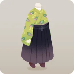 葉っぱ柄のお出かけ袴