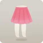 苺色のプリーツスカート