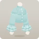 ミントカラーのフリルブラウス