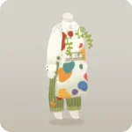 エプロン付きの作業着