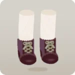 ダークピンクの編み上げブーツ