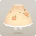 アンティークな花柄スカート