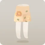 アンティークな花柄のズボン