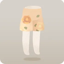 アンティークな花柄のズボン