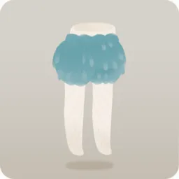 毛長植物パンツ・緑