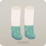 グリーンの水玉長靴