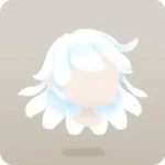 白い花びらの髪