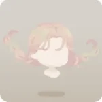 無重力お茶会の少女の髪