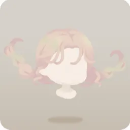 無重力お茶会の少女の髪
