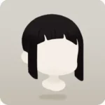 ニーハオぱっつん黒ボブ