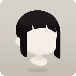 ニーハオぱっつん黒ボブ