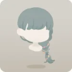 スモーキーグリーンみつあみヘア