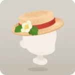 イチゴの花付きカンカン帽