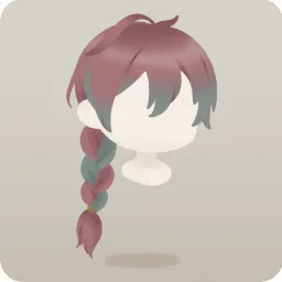 シャイな三つ編みヘア