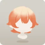 淡い朱色の短髪