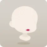 都会な赤いルージュの口