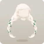 ツタが編み込まれた三つ編み