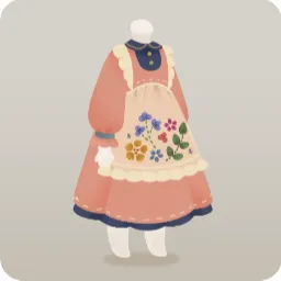 刺繍入りエプロンワンピース