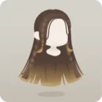 三つ編みアクセントロング