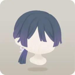 藤色グラデの結い髪