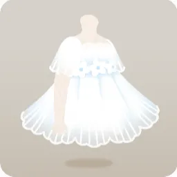 白い花のワンピース