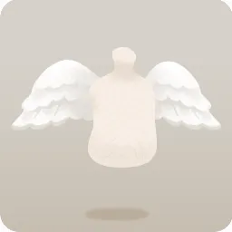 キューピッド像の羽