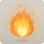 キャンプの炎