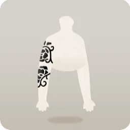 牡丹のタトゥーペイント