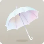 虹色を映す傘
