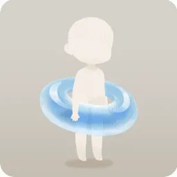 大きな氷の浮き輪