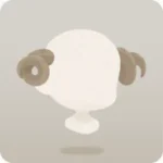 羊みたいなくるくるの角
