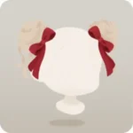 リボン付きお団子エクステ