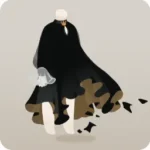 強い風になびく少女のドレス