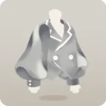 メタリックシルバーアウター