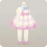 白のダイヤチェックワンピース