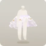 星のシフォンオーバースカート