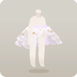 星のシフォンオーバースカート