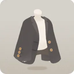 金ボタンのグレージュジャケット