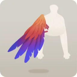羽根でできた片翼アクセ