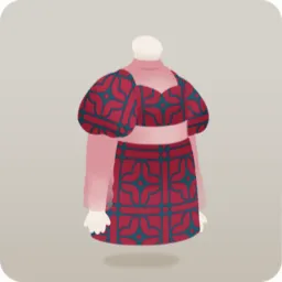鉄窓花柄のワンピ