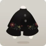 花の刺繍が入ったケープ