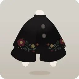 花の刺繍が入ったケープ