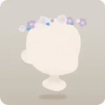 紫の花を編んだ冠
