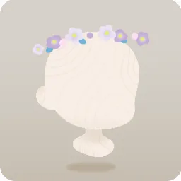 紫の花を編んだ冠