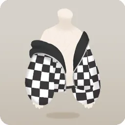 オフショルチェック柄アウター