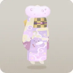 上品なファー付き着物