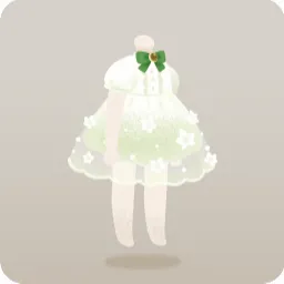 サンルームホワイトチュールワンピ