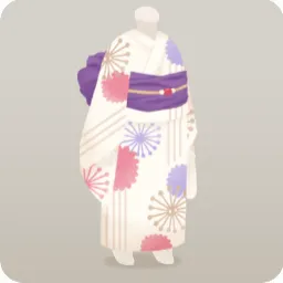 夏祭りのパステルな浴衣